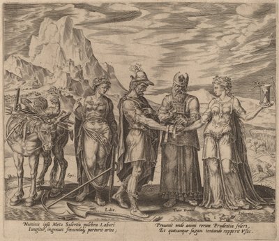 Małżeństwo pracy i pracowitości autorstwa Philip Galle after Maerten van Heemskerck