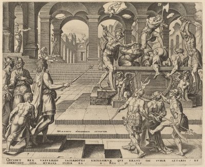 Rzeź kapłanów Samarii autorstwa Philip Galle, after Maerten van Heemskerck