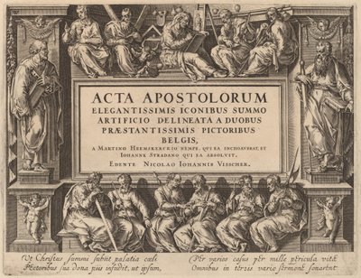 Strona tytułowa autorstwa Philip Galle after Maerten van Heemskerck after Jan van der Straet