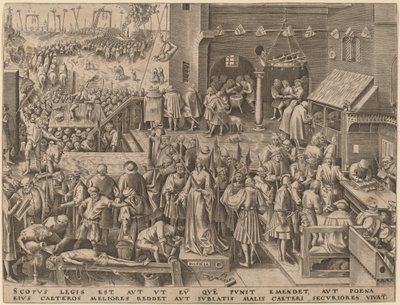 Sprawiedliwość autorstwa Philip Galle after Pieter Bruegel the Elder