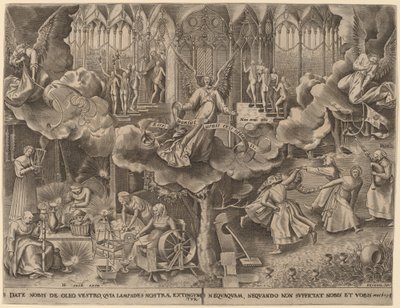 Przypowieść o pannach mądrych i głupich” autorstwa Philip Galle after Pieter Bruegel the Elder