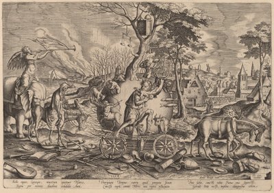 Triumf czasu autorstwa Philip Galle after Pieter Bruegel the Elder