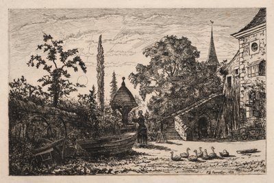 Dziedziniec autorstwa Philip Gilbert Hamerton