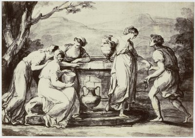 A. Kauffman, Rebecca przy ścianie autorstwa Philip Henry Delamotte