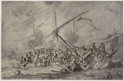 Della Bella, morska walka autorstwa Philip Henry Delamotte