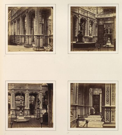 [Fasada, Widoki i Loggia Wejściowa Renesansowego Dworu], ca. 1859. autorstwa Philip Henry Delamotte.