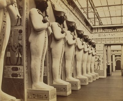 Dwór Egiptu i Fasada Sali Kolosów, Crystal Palace, Sydenham, 1854 autorstwa Philip Henry Delamotte