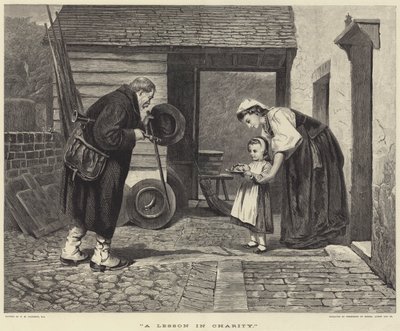Lekcja dobroczynności autorstwa Philip Hermogenes Calderon
