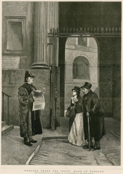 Obniżone trzy procenty, Bank Anglii autorstwa Philip Hermogenes Calderon