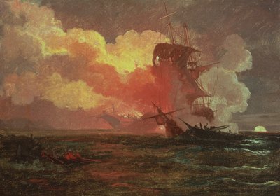 Bitwa morska autorstwa Philip James de Loutherbourg