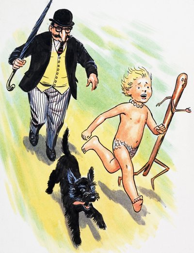 Pościg, ilustracja z książki "The Water Babies" autorstwa Charlesa Kingsleya autorstwa Philip Mendoza