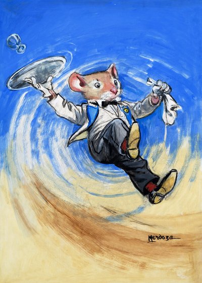 Mysz miejska i mysz wiejska (gwasz na papierze) autorstwa Philip Mendoza