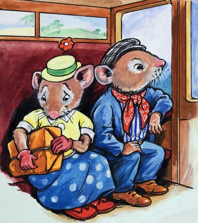 Mysz miejska i mysz wiejska (gwasz na papierze) autorstwa Philip Mendoza