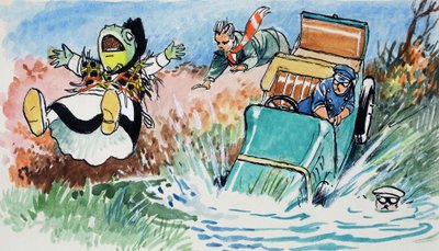 Ropucha z Toad Hall (gwasz na papierze) autorstwa Philip Mendoza