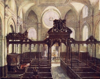 Wnętrze kościoła Wszystkich Insygniów, Upper Thames Street, 1894 autorstwa Philip Norman