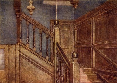Schody w posiadłości Sandford Manor House, 1898 r. autorstwa Philip Norman