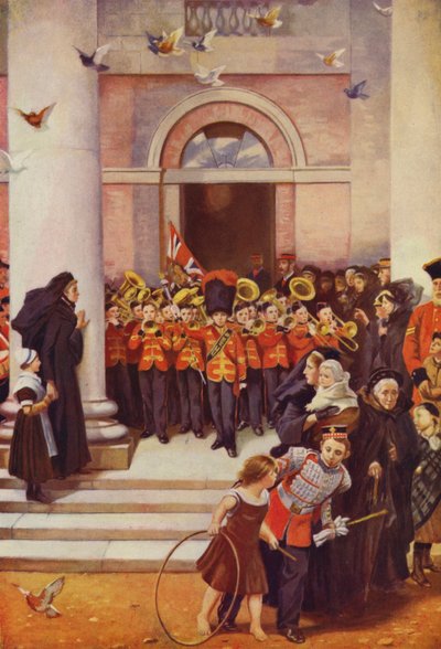Sons of the Brave (kolorowa litografia) autorstwa Philip Richard (after) Morris