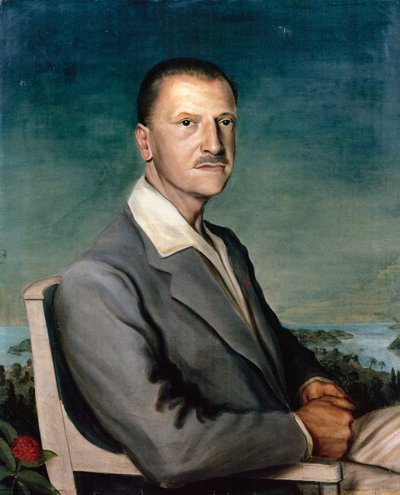 Portret Williama Somerseta Maughama (olej na płótnie) autorstwa Philip Steegman
