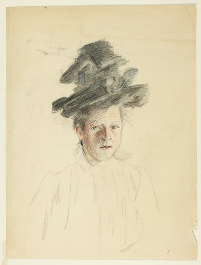 Portret kobiety w czarnym kapeluszu autorstwa Philip William May