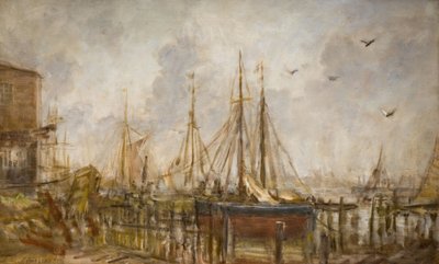 Stocznia, Shoreham, Sussex, 1926. autorstwa Philip Wilson Steer