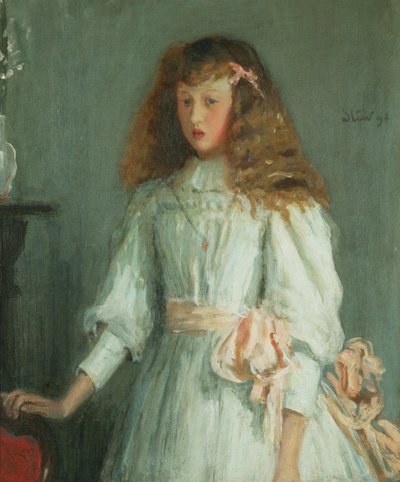 Młoda dziewczyna w białej sukni autorstwa Philip Wilson Steer