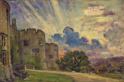 Zamek Chirk (olej na płótnie) autorstwa Philip Wilson Steer