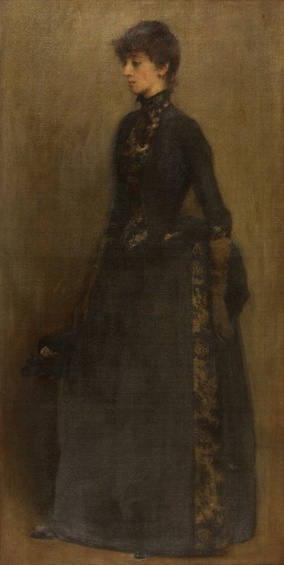 Dama w szarości: Pani Montgomery (olej na płótnie) autorstwa Philip Wilson Steer