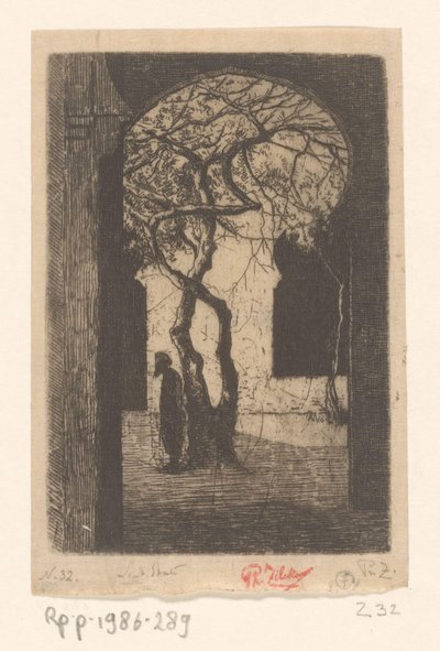 Widok na meczet Djemaa el Kabir w Algierze Djemaa el Kebir (oryginalny tytuł) autorstwa Philip Zilcken (signed by artist)