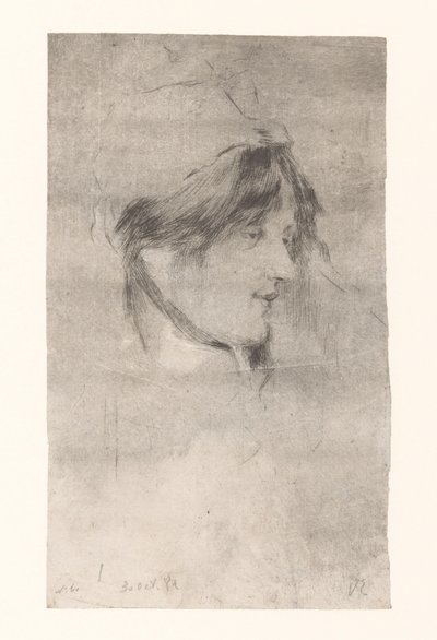 Głowa kobiety La Bête a Bon Dieu (tytuł oryginalny) autorstwa Philip Zilcken (signed by artist)