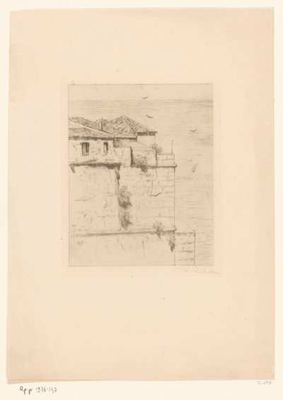 Fort Oud Turks w Algierze Stary turecki fort (Algier) (oryginalny tytuł) autorstwa Philip Zilcken (signed by artist)