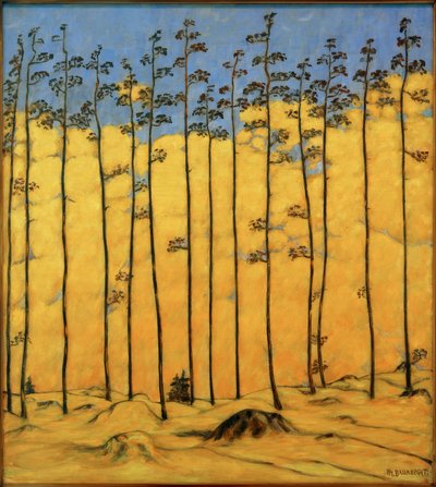 Modrzewie (górski krajobraz) autorstwa Philipp Bauknecht