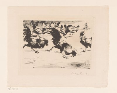 Koguty i kurczaki autorstwa Philipp Franck (signed by artist)