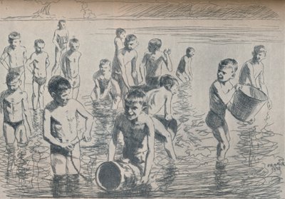 Kąpiel chłopców, c1911 autorstwa Philipp Franck