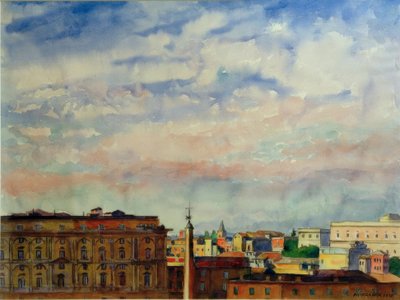 Chmury nad Rzymem autorstwa Philipp Franck