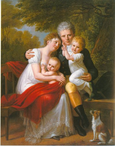 Portret hrabiego Ferdinanda von Zeppelina i jego rodziny autorstwa Philipp Friedrich von Hetsch