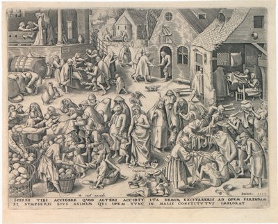 Caritas Charity z Siedmiu Cnót, 1559. autorstwa Philipp Galle