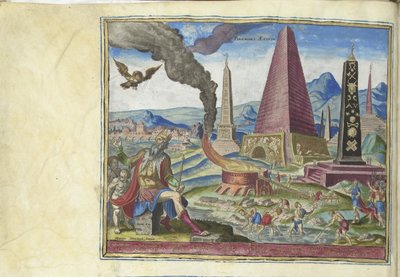 Piramidy Egiptu z serii Ósme cuda świata, 1572 autorstwa Philipp Galle
