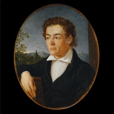 Popiersie młodego mężczyzny na tle wieczornego krajobrazu autorstwa Philipp Otto Runge