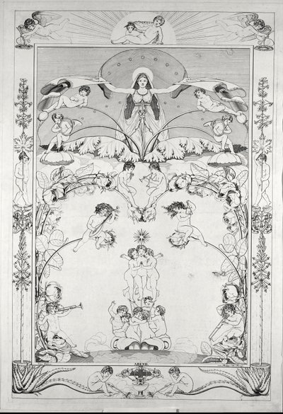Wieczór ... (grawerunek) autorstwa Philipp Otto Runge