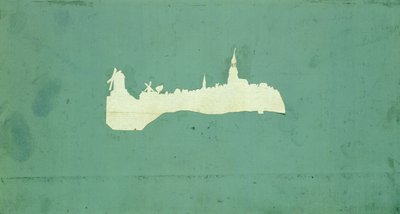 Widok na Hamburg (kolaż na papierze) autorstwa Philipp Otto Runge