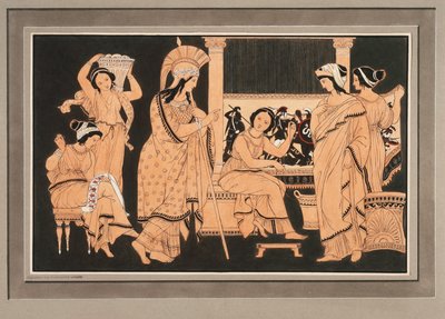 Athena bei der mit Webereien beschäftigten Penelope autorstwa Philipp Veit