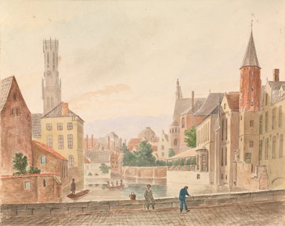 Brugia (akwarela na papierze) autorstwa Philippe Auguste de Peellaert