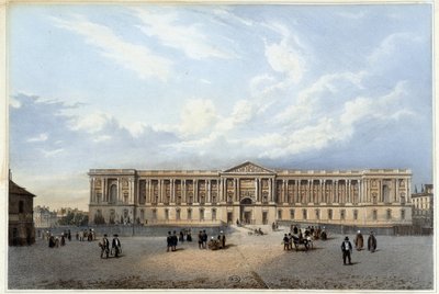 Kolumnada Luwru - w "Promenadzie w Paryżu i okolicach", projekt Jacottet i Benoist, ok. 1840 r. autorstwa Philippe Benoist