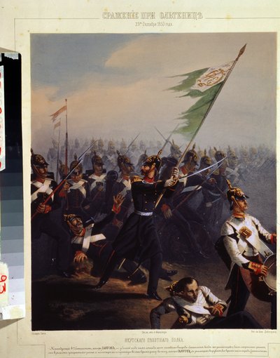 Bitwa pod Oltenitzą 4 listopada 1853 (bitwa pod Oltenitzą 4 listopada 1853). Rysunek Philippe