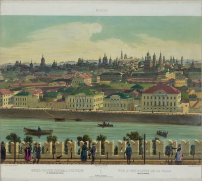 Widok Zamoskworieczje z muru Kremla z panoramy Moskwy w 10 częściach, ok. 1848 autorstwa Philippe Benoist