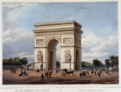 Łuk Triumfalny - w „”Spacer po Paryżu i okolicach””, proj. Jacottet i Benoist, ok. 1930 r. 1840 autorstwa Philippe Benoist