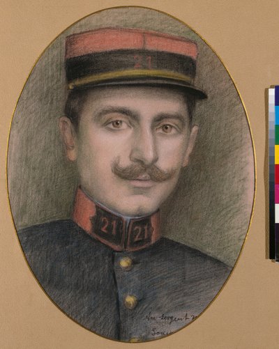 Sierżant 21 pułku piechoty (pastel na papierze) autorstwa Philippe Galard