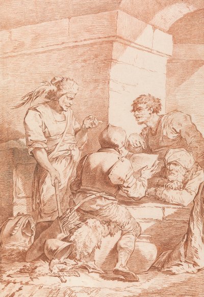 Corps de Garde (Barbarzyńcy pokonani przez księgę) autorstwa Philippe Jacques de Loutherbourg