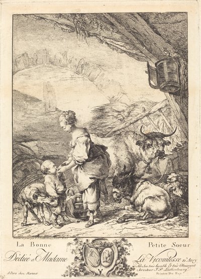 Dobra młodsza siostra autorstwa Philippe Jacques de Loutherbourg II