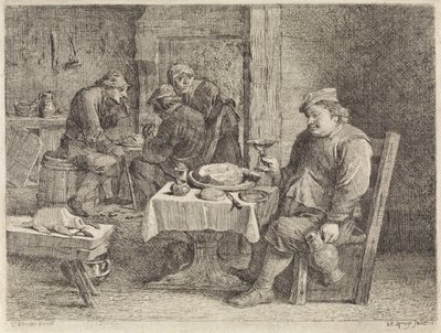 Wnętrze domu wiejskiego autorstwa Philippe Lambert Joseph Spruyt
